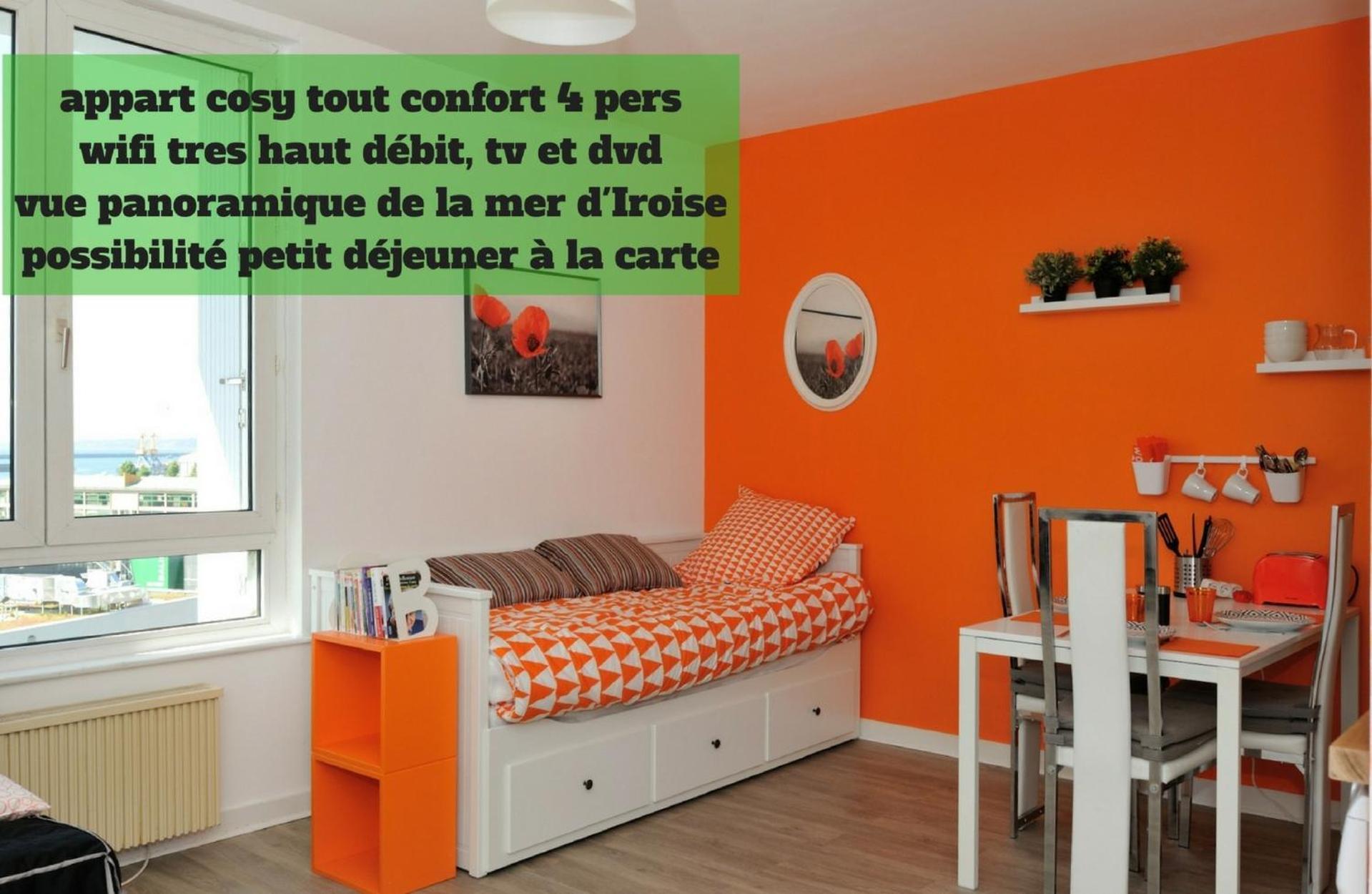 Appart Cosy Brest Apartment Ruang foto